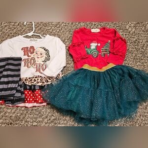 2 Marie Nicole Christmas Outfits 12m